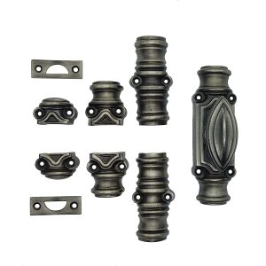 Victorian plain stepped espagnolette bolt/Cremone bolt upto 6 FT 4 "- antique pewter