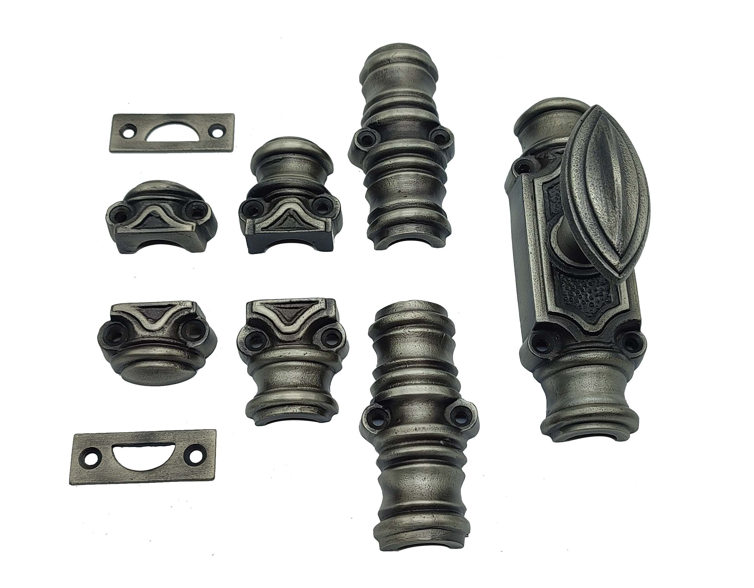 Victorian plain stepped espagnolette bolt/Cremone bolt upto 6 FT 4 "- antique pewter