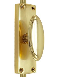Oval knob door spagnolette bolt/cremone bolt upto 2500mm POLISHED BRASS(upto 8 feet)