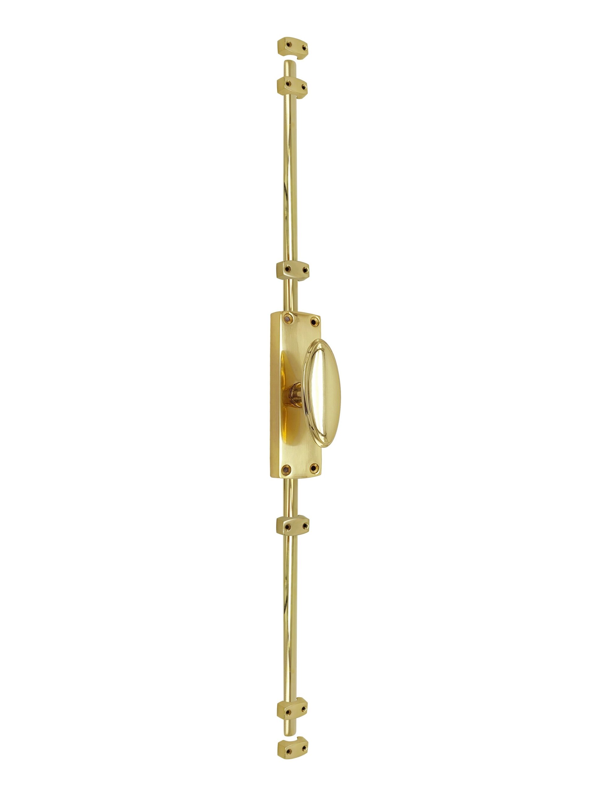Oval knob door spagnolette bolt/cremone bolt upto 2500mm POLISHED BRASS(upto 8 feet)
