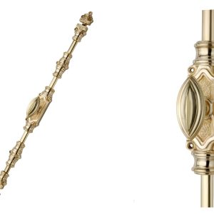Plaine stepped espagnolette bolt/Cremone bolts upto 9 feet polished brass LACQUERED