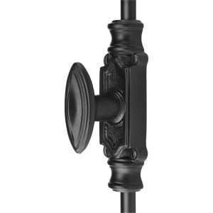 Cast Iron Plain STEPPED rustic industrial retro style Window Cremone Bolt, Black Powder Coat Finish- up to 6 feet