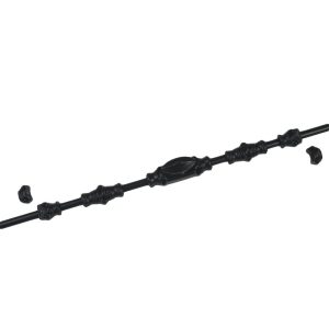 Cast Iron Plain STEPPED rustic industrial retro style Window Cremone Bolt, Black Powder Coat Finish- up to 6 feet