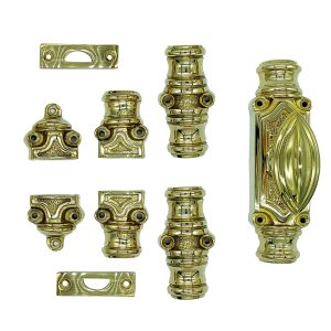 Plaine stepped espagnolette bolt/Cremone bolts upto 9 feet polished brass LACQUERED