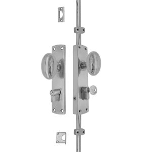 Oval knob locking brass door Espagnolette bolt/Cremone bolt upto 8.5'-SN