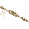 Plaine stepped espagnolette bolt/Cremone bolts upto 9 feet polished brass unlacquered