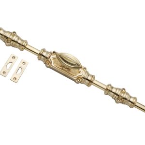 Plaine stepped espagnolette bolt/Cremone bolts upto 9 feet polished brass unlacquered