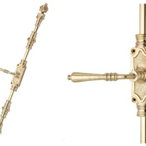 victorian lever door espagnolette bolt/cremone bolt upto 9 feet polished brass UNLACQUERED