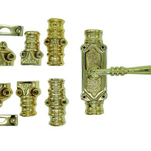 victorian lever door espagnolette bolt/cremone bolt upto 9 feet polished brass