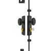 Oval knob locking door Espagnolette / Cremone bolt upto 8.5'-BLACK