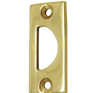 Oval knob locking door Espagnolette/Cremone bolt upto 8.5'-Polished brass lacquered