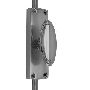 Oval knob door espagnolette bolt/cremone bolt upto 2500mm satin nickel