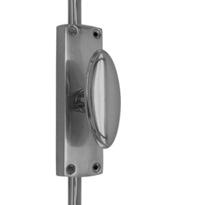 Oval knob door espagnolette bolt/cremone bolt upto 2500mm satin nickel
