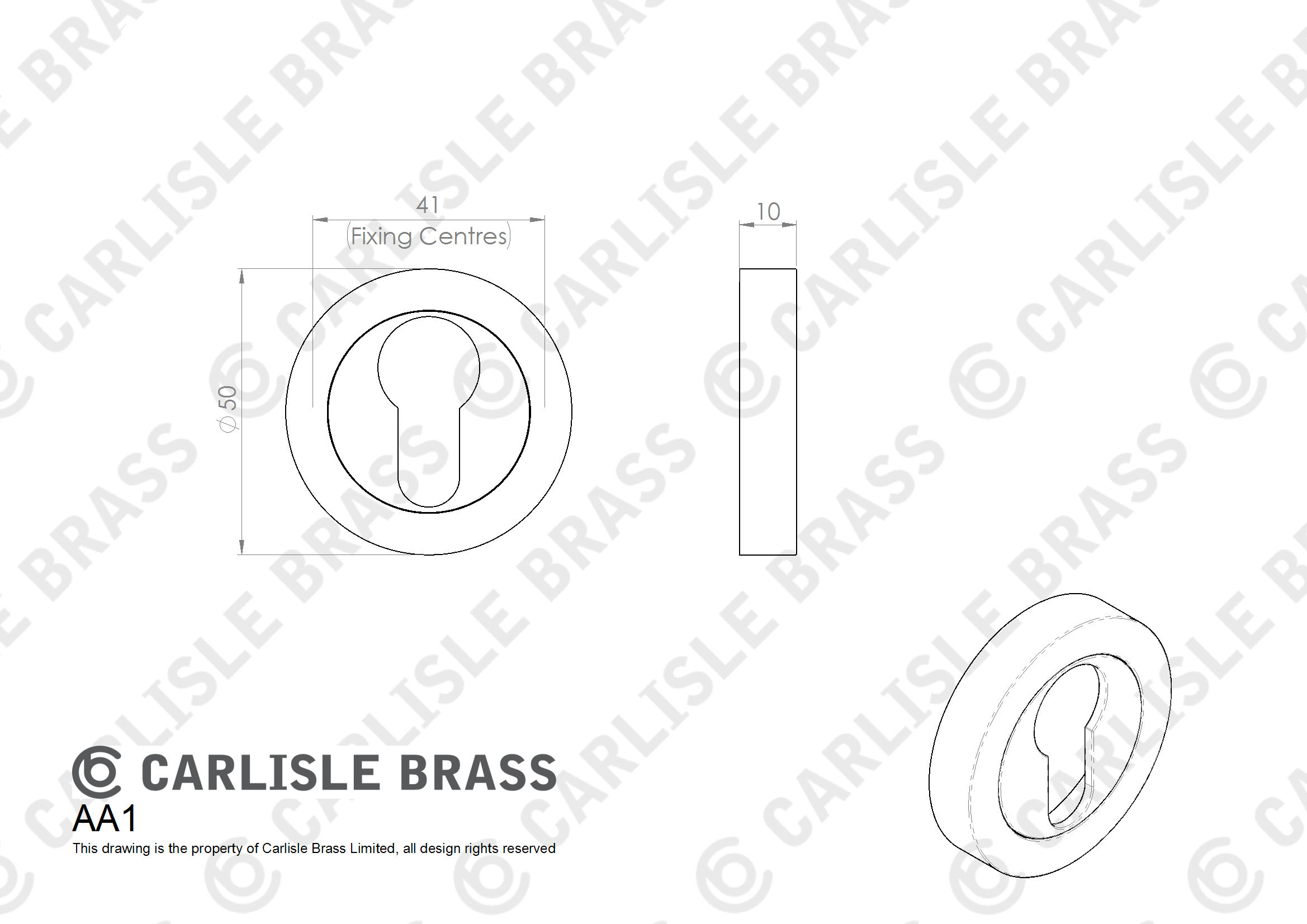 Concealed Fix Escutcheon