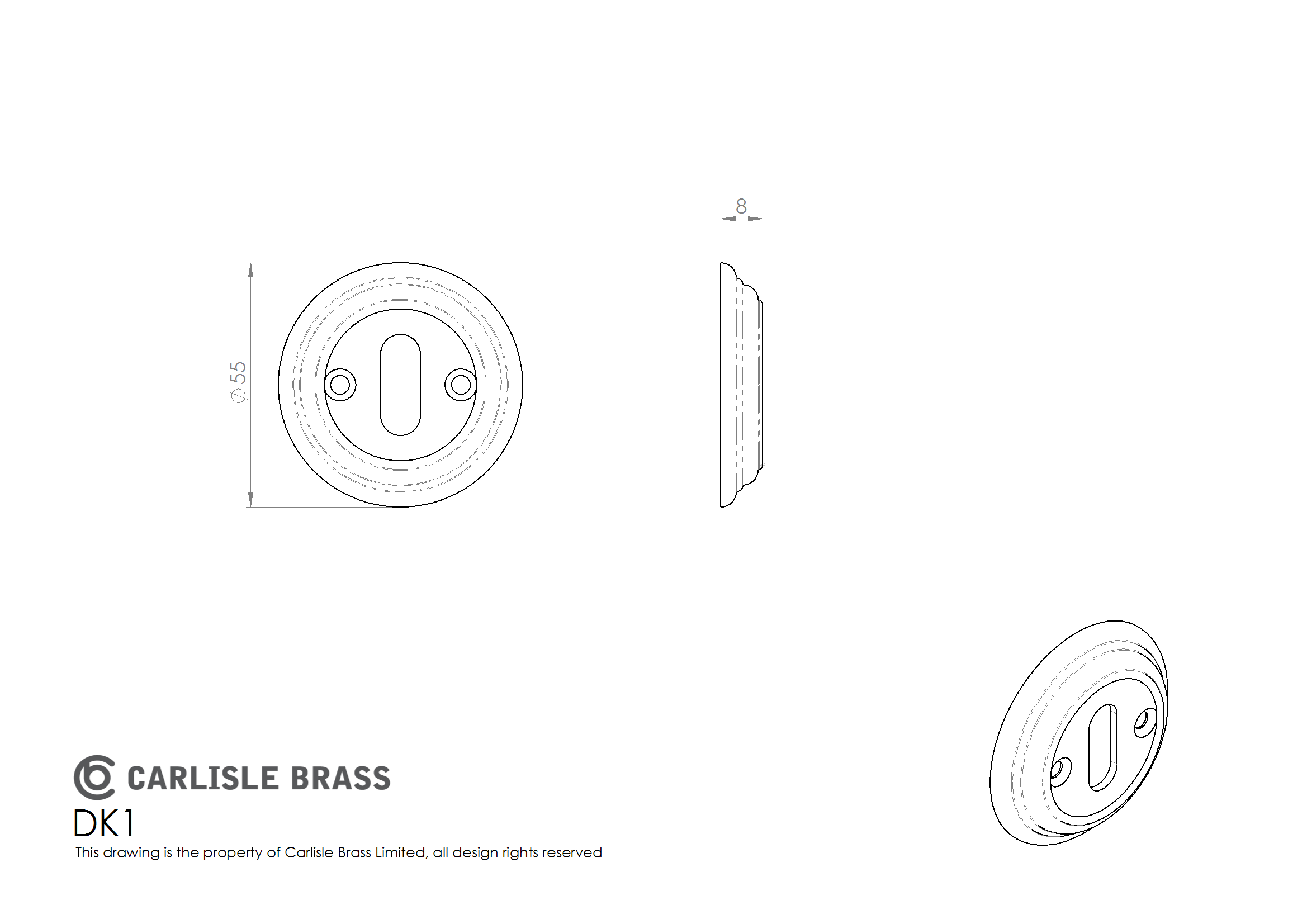 Delamain Euro Profile Escutcheon