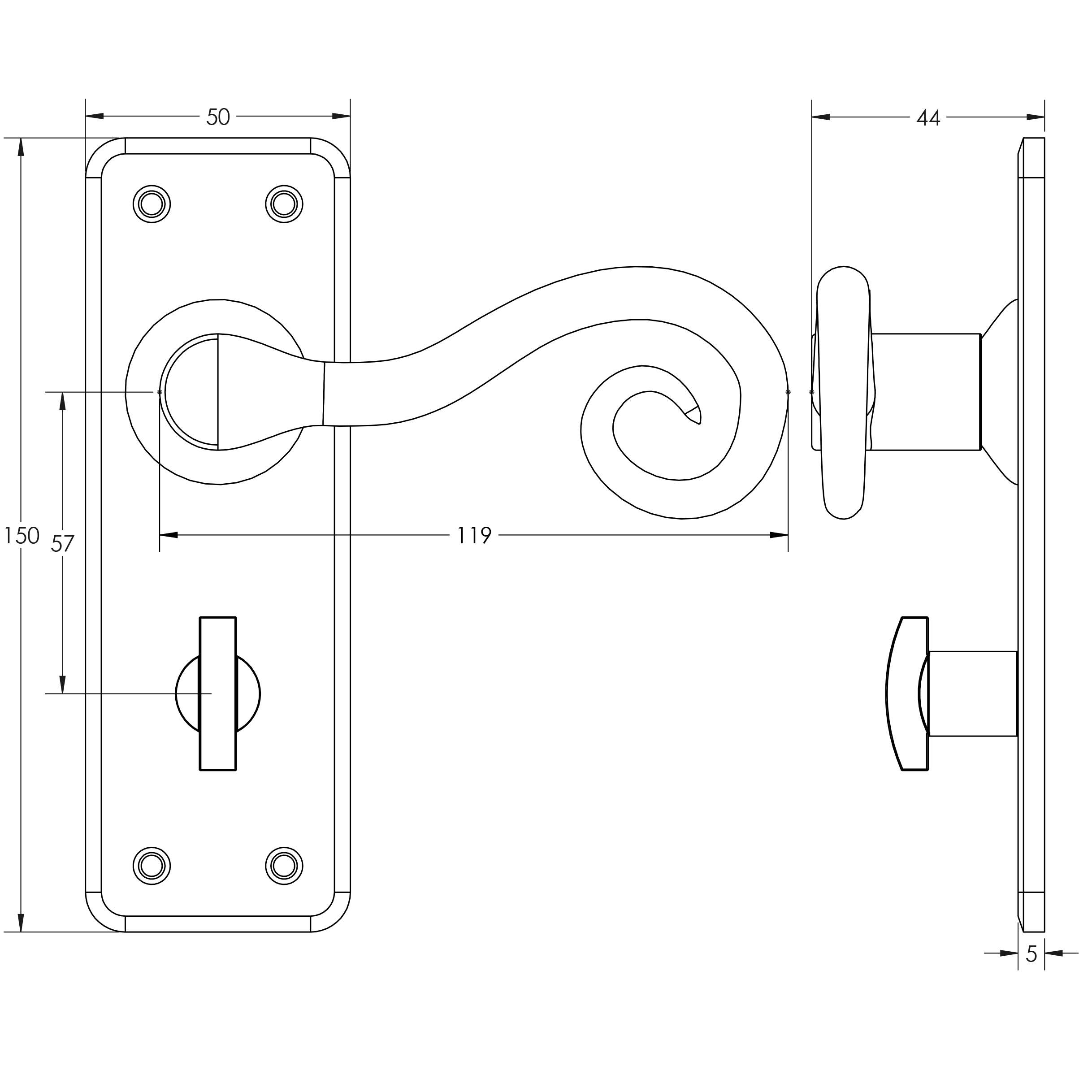 Antique Chester Suite Lever on Plate