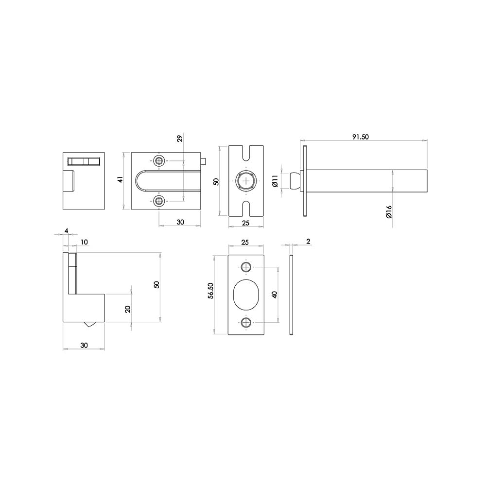 Jedo Concealed Security Door Chains