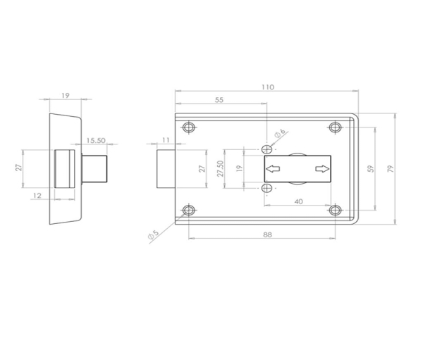 FB Reversible Slamlock