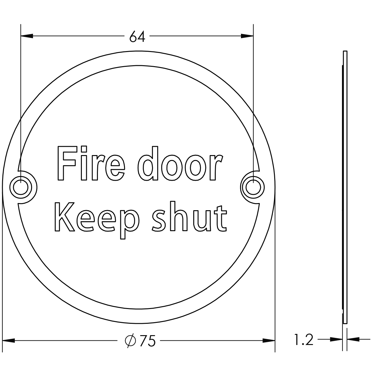 Stainless Steel Fire Door Keep Shut