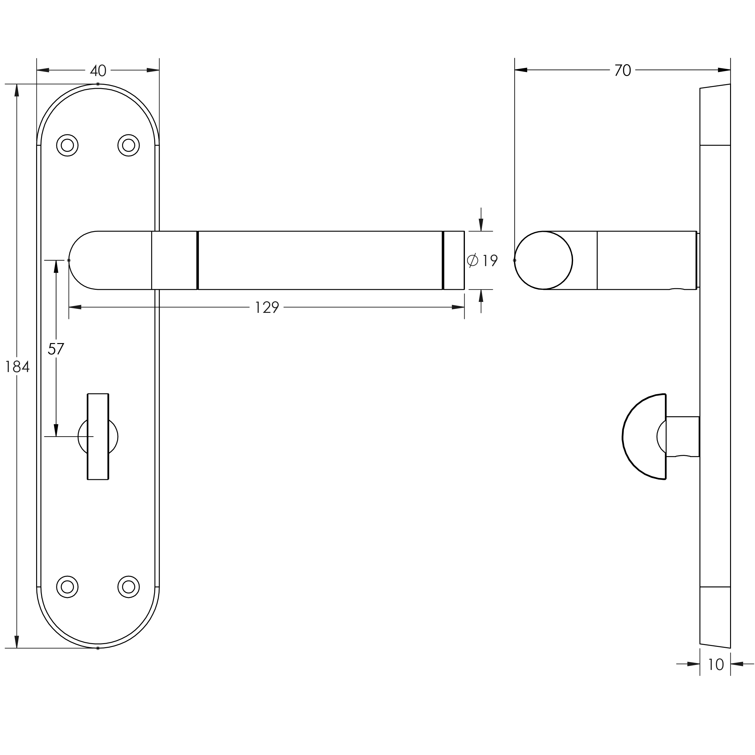 Jedo Twin Suite Lever on Plate