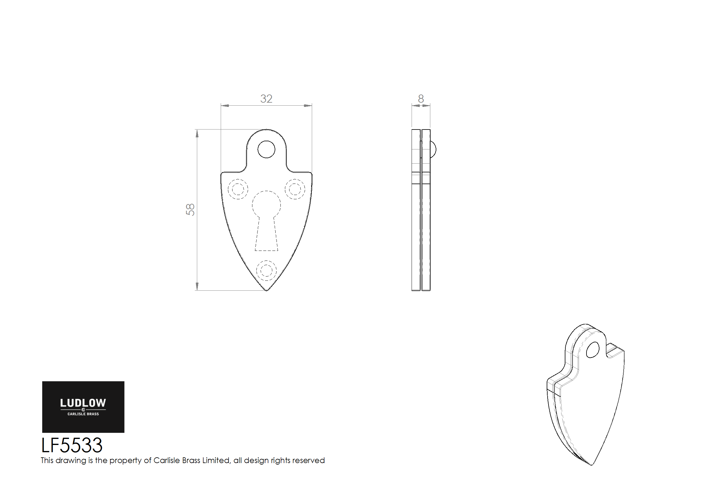 Shield Covered Escutcheon