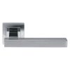 Stainless Steel Lever On Square Rose -135Mm X 65Mm - Rose 52 X 8Mm
