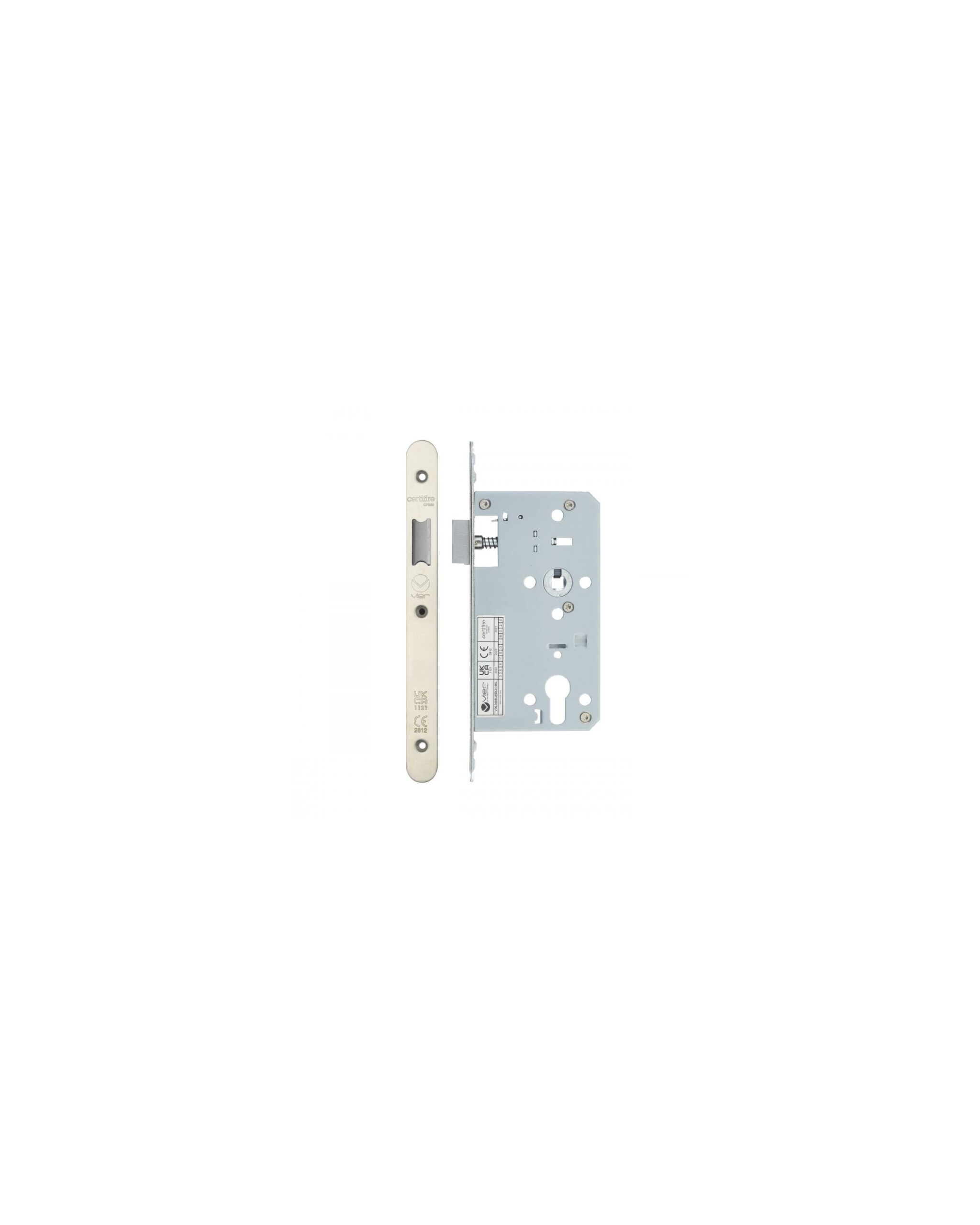 2 Piece - DIN latch - backset 60mm - radius