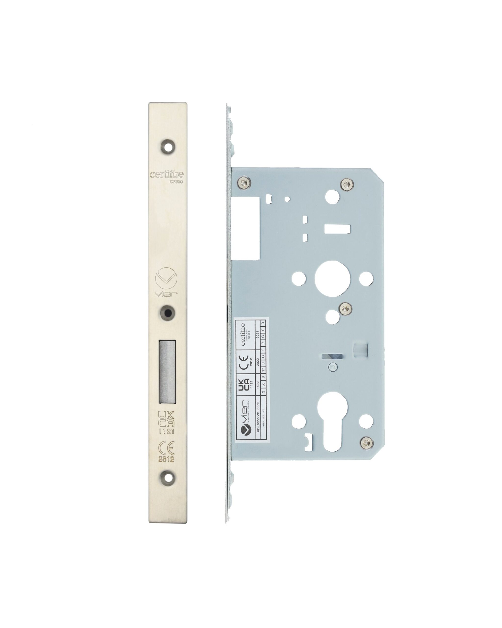 2 Piece - DIN euro deadlock - backset 60mm