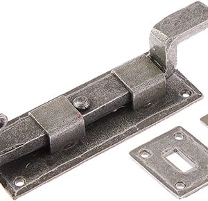 Jedo Collection Valley Forge Necked Shepherds Crook Bolt (102mm OR 152mm), Pewter Patina