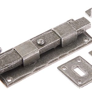 Jedo Collection Valley Forge Straight Shepherds Crook Bolt (102mm OR 152mm), Pewter Patina