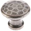 Jedo Collection Valley Forge Hammered Cabinet Knob (20mm, 30mm OR 40mm), Pewter Patina
