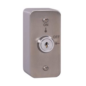 Architrave Stainless Steel On/Off Latching Key Switch with Aluminium Extrusion