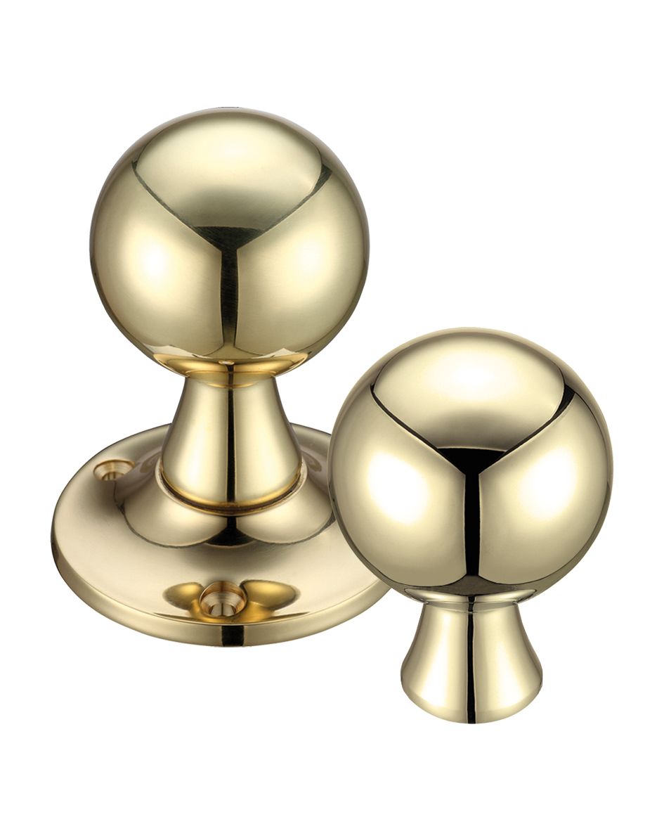 Ball Rim Mortice Knob Furniture 60mm Rose dia.