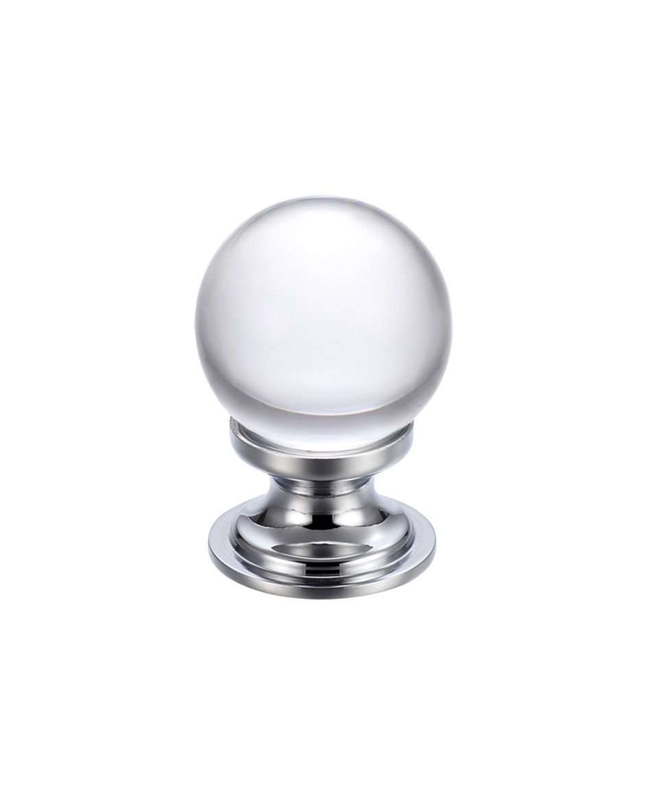 Glass Ball Cabinet Knob - Plain 30mm