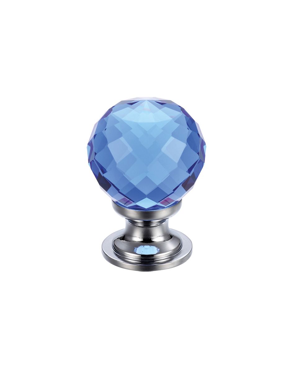 Glass Ball Cabinet Knob - Facetted 25mm