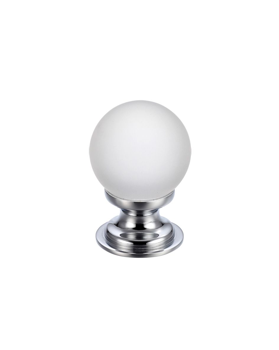 Glass Ball Cabinet Knob - Frosted 25mm