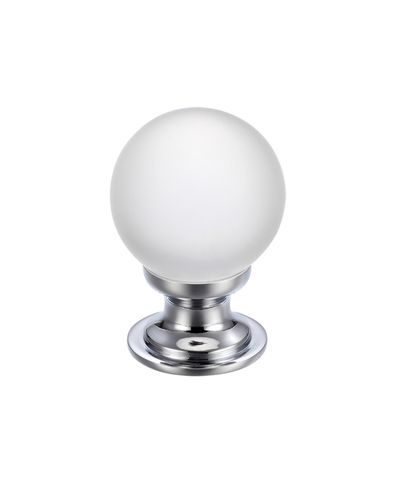 Glass Ball Cabinet Knob - Frosted 30mm