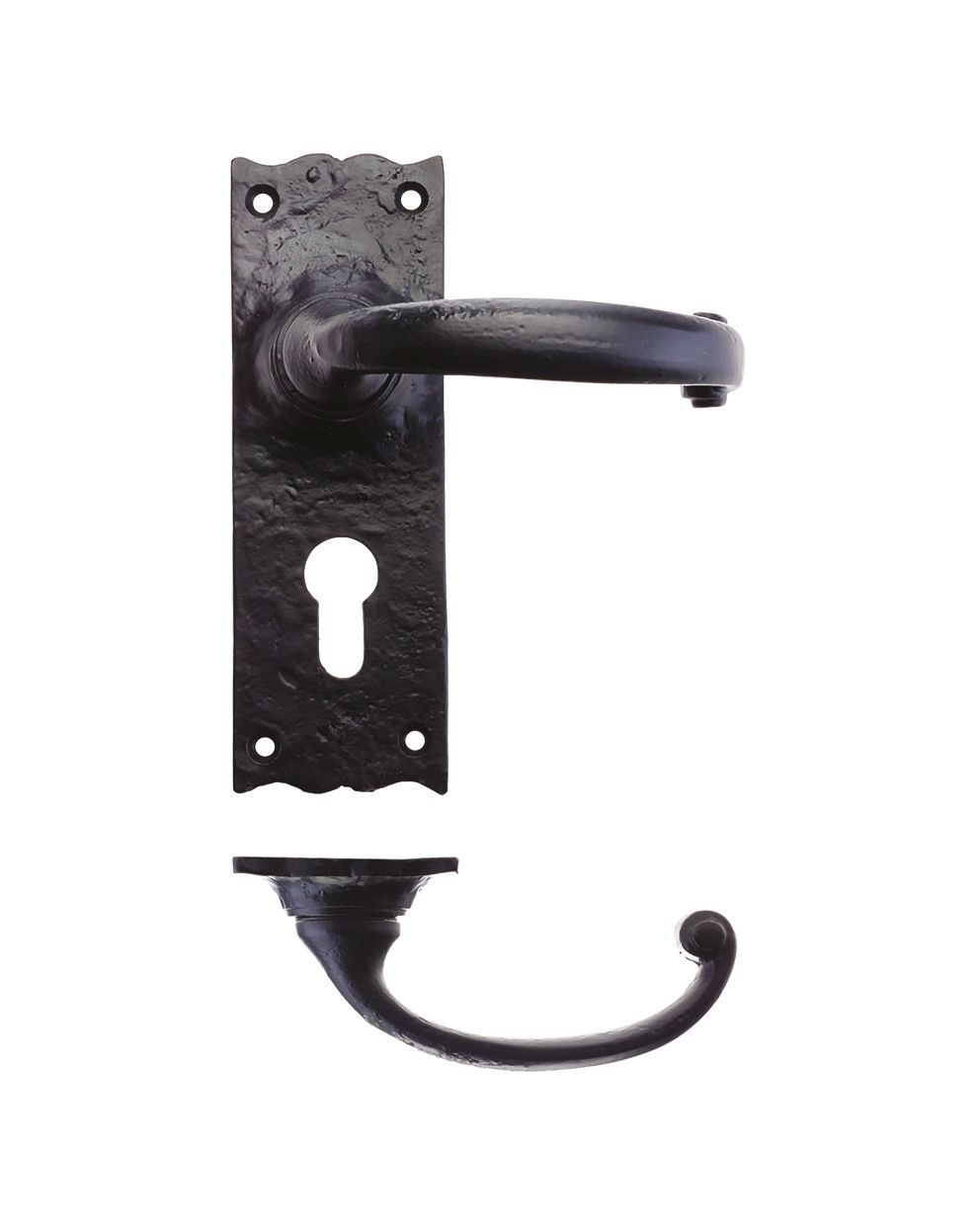 Traditional Lever on Lock Backplate - 6"