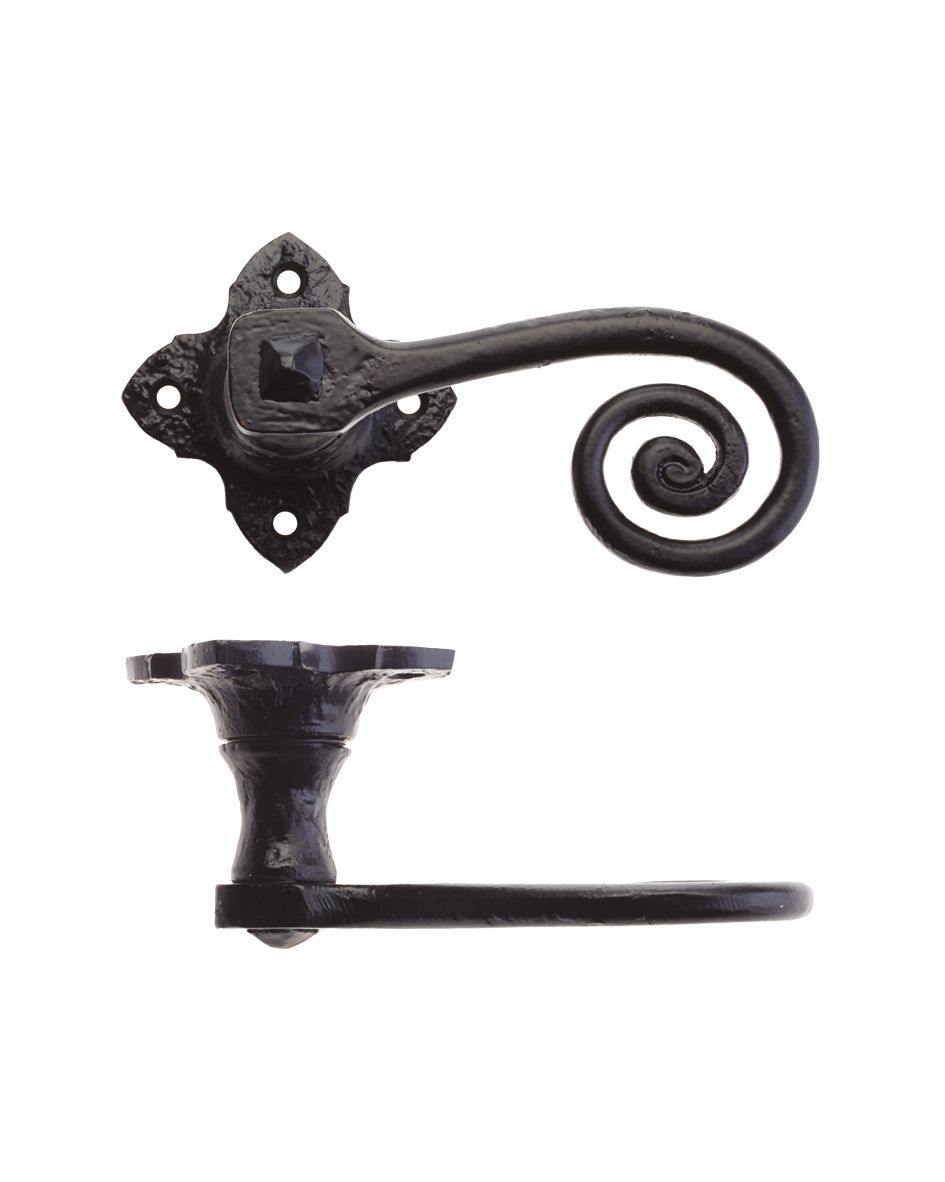 Curly Tail Lever on Square Rose - 2"