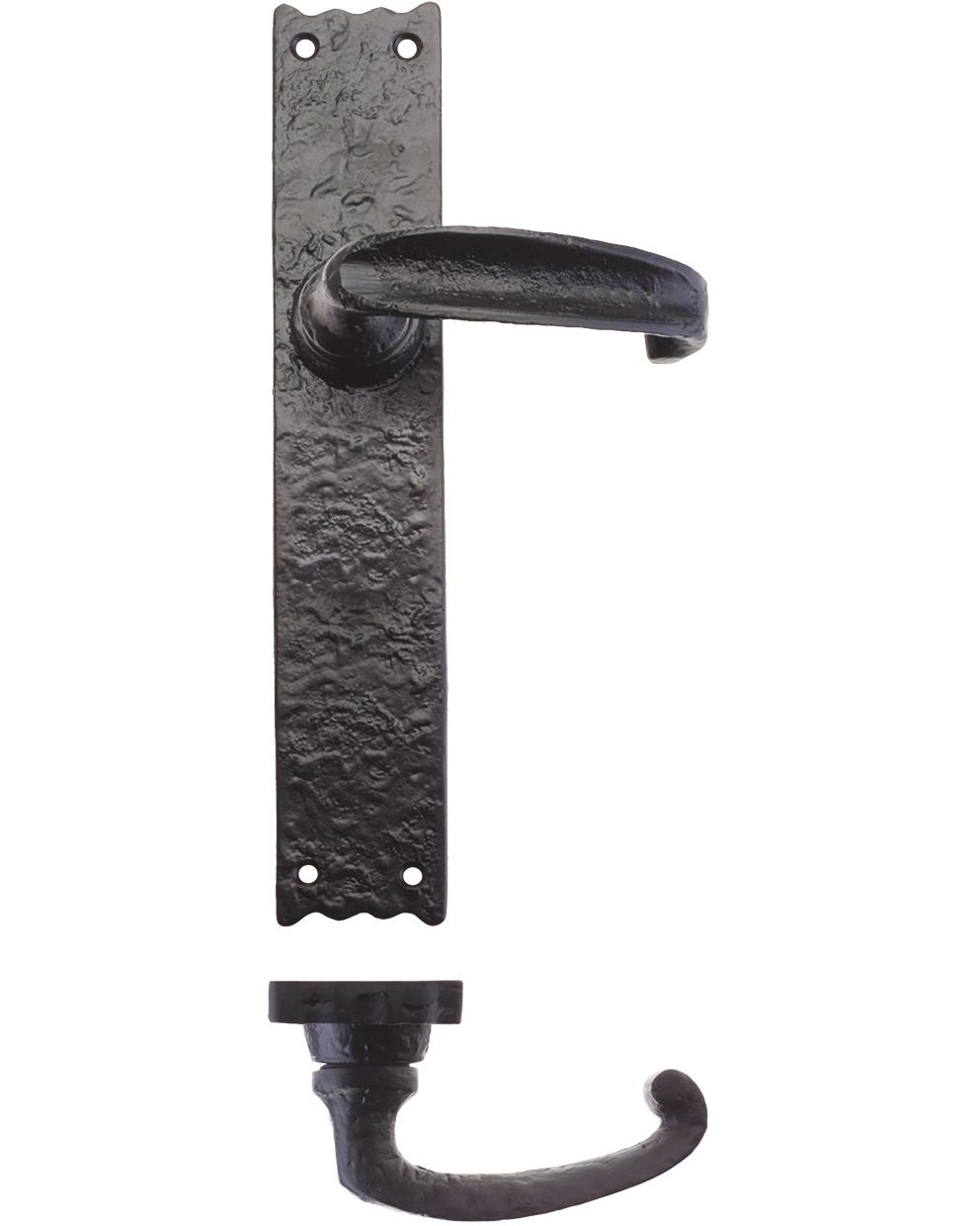 Traditional Lever on Latch Long Backplate - 10"