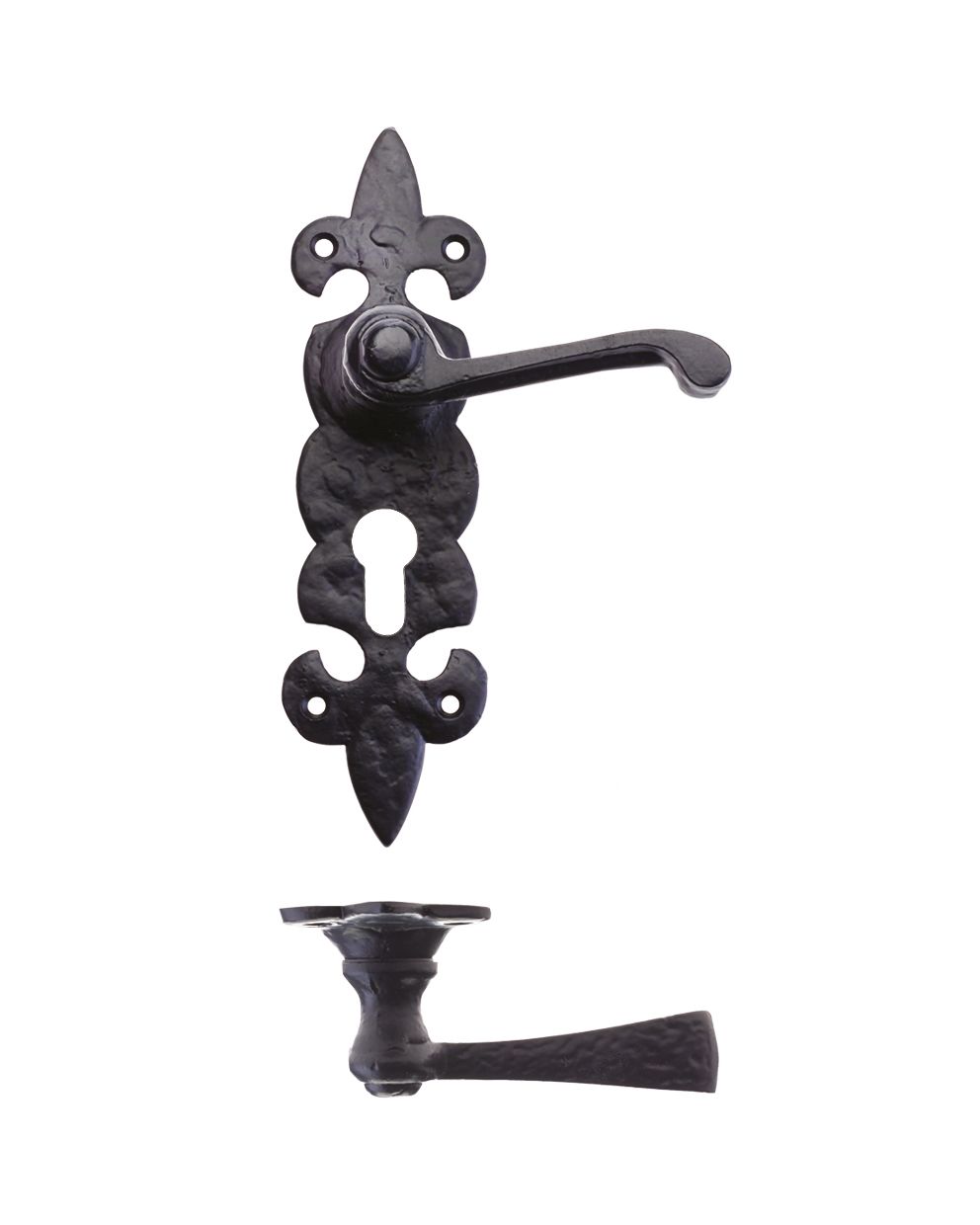 Lever on Fleur de Lys Euro Backplate