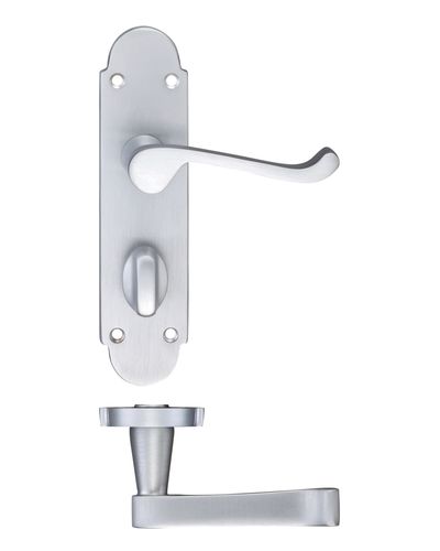Project Oxford lever on bathroom backplate - 168mm x 42mm