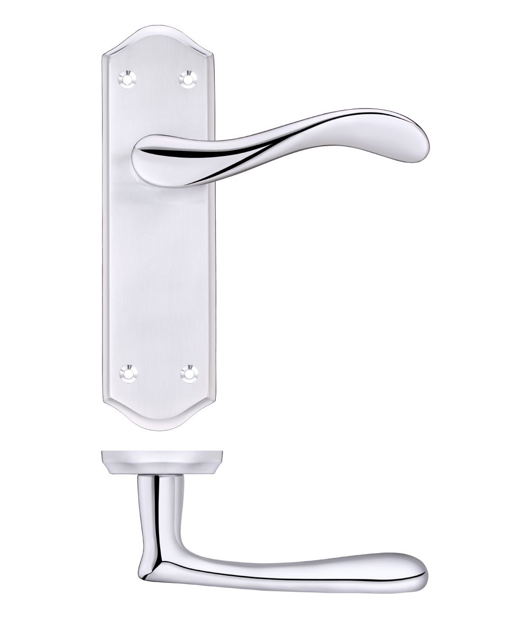 Project Asti lever on latch backplate