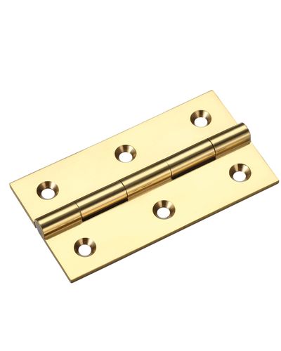 Solid drawn brass butt hinge - 75 x 41 x 2mm