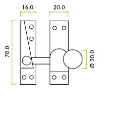 Quadrant Arm Sash Fastener