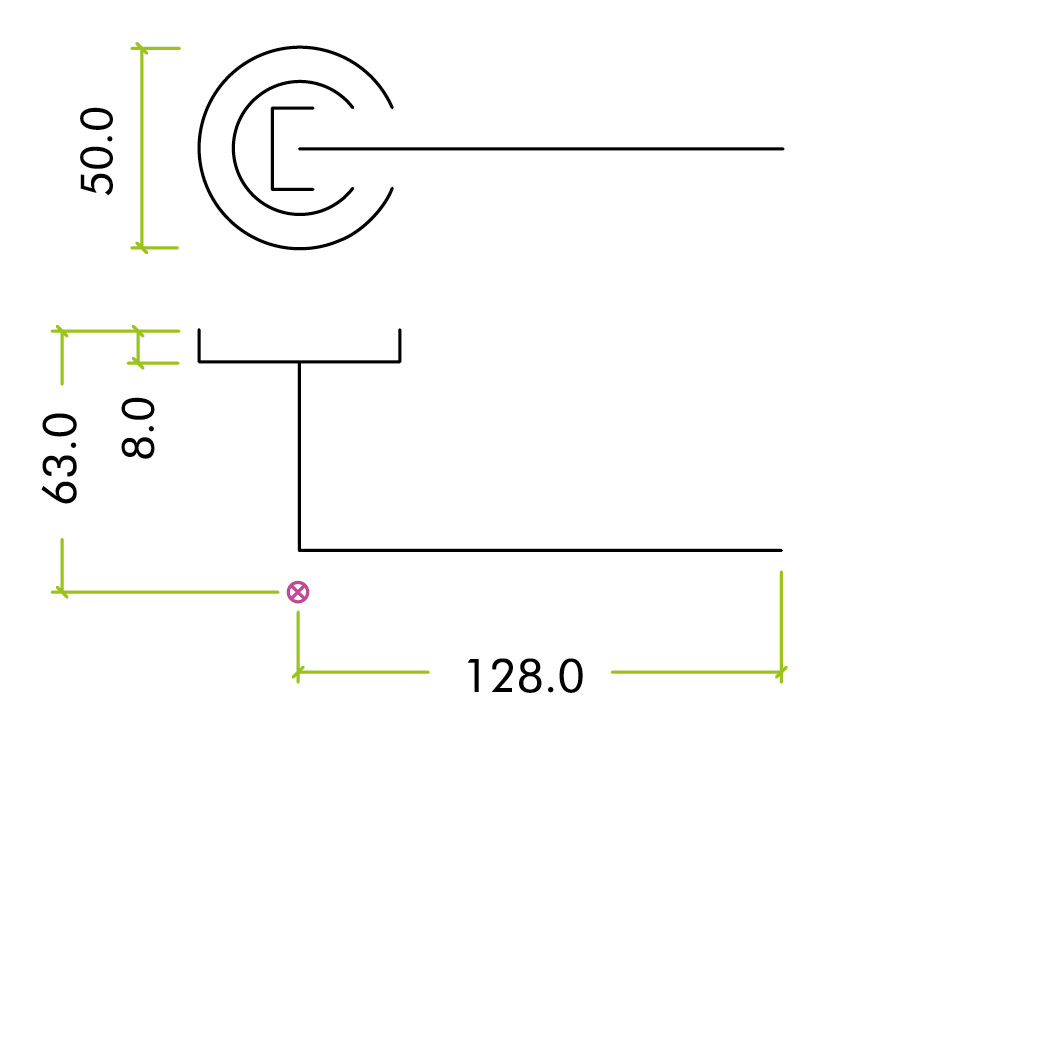 Varese Lever on Round Rose