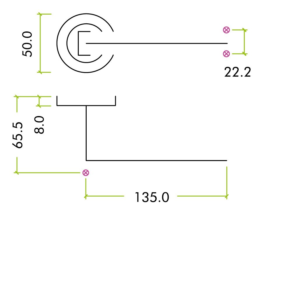 Garda Lever on Round Rose