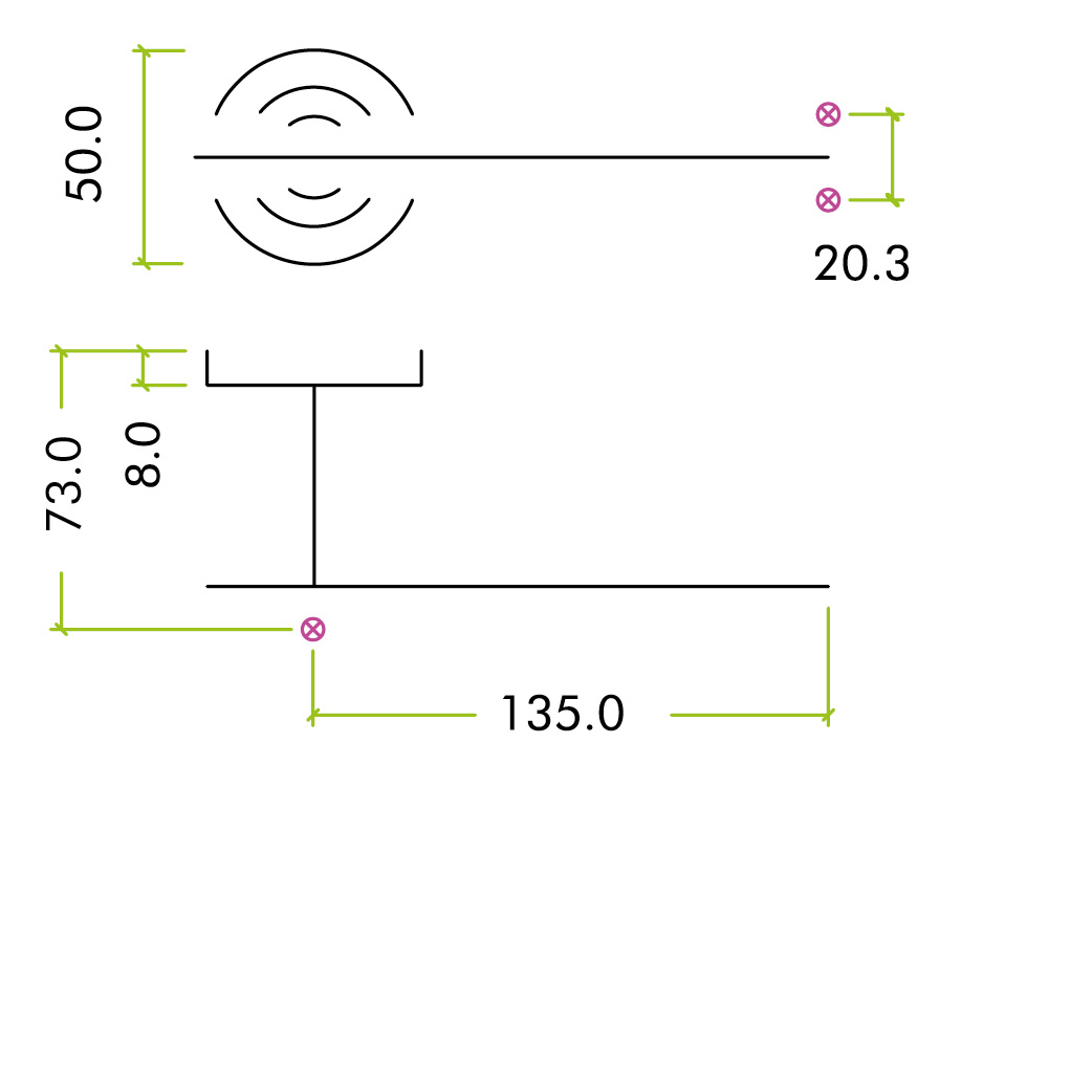 Orta Lever on Round Rose
