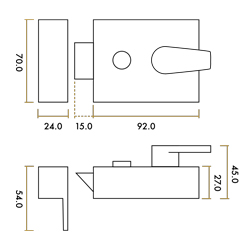 Broad Nightlatch - 60mm