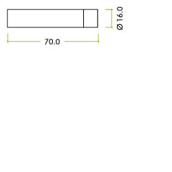 Door Stop - Cylinder without Rose 70mm